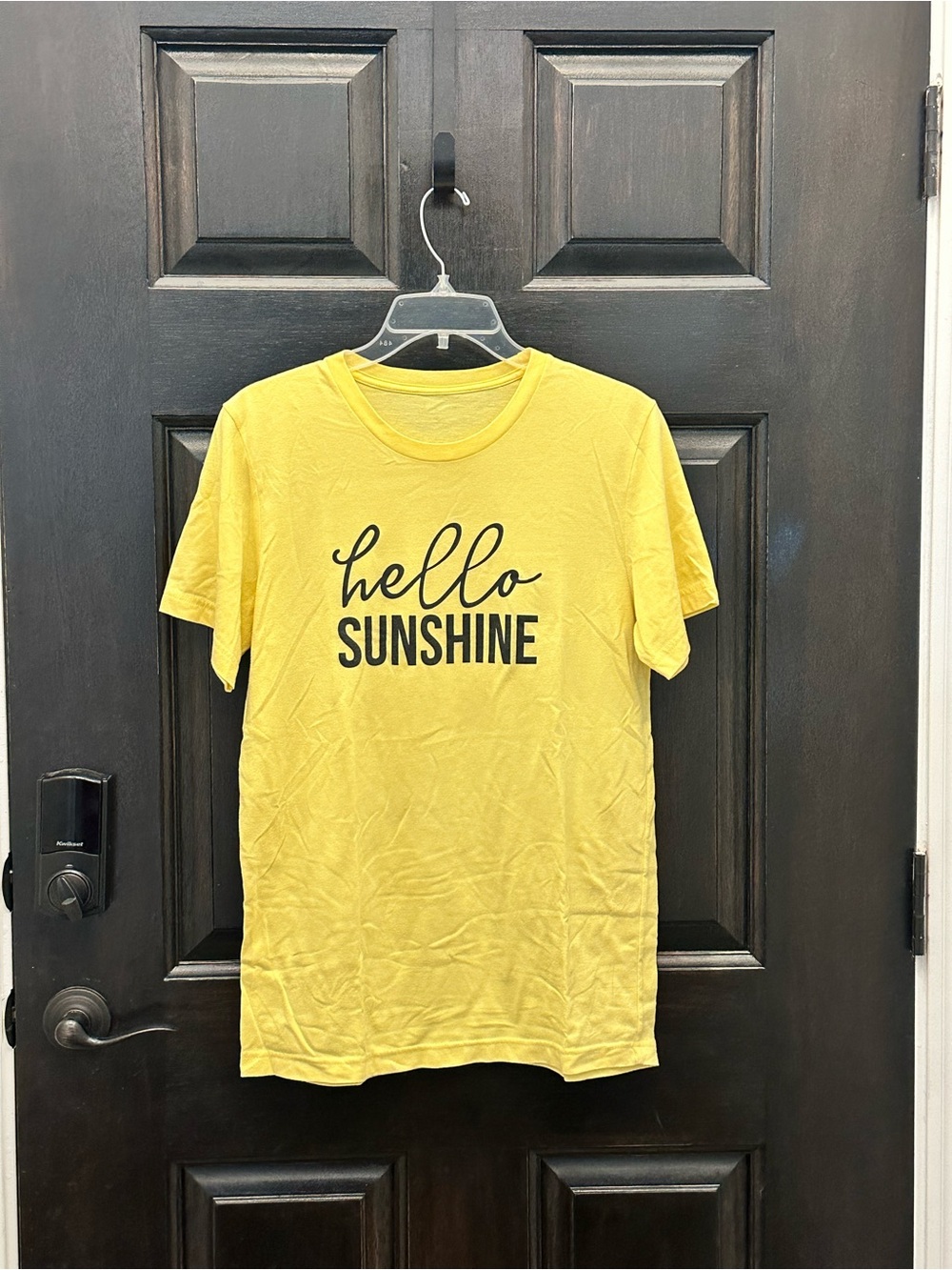 Hello Sunshine Yellow Graphic Tee - L